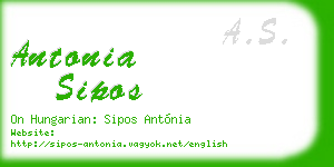 antonia sipos business card